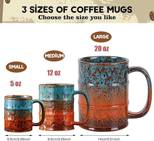 LGQ Coffee Mug,20 Oz Coffee Cups Ceramic Tea Cup Large Coffee Mug for Office and Home - Dishwasher and Microwave Safe Novelty Coffee Mug(1,Green and Blue) - Image 4
