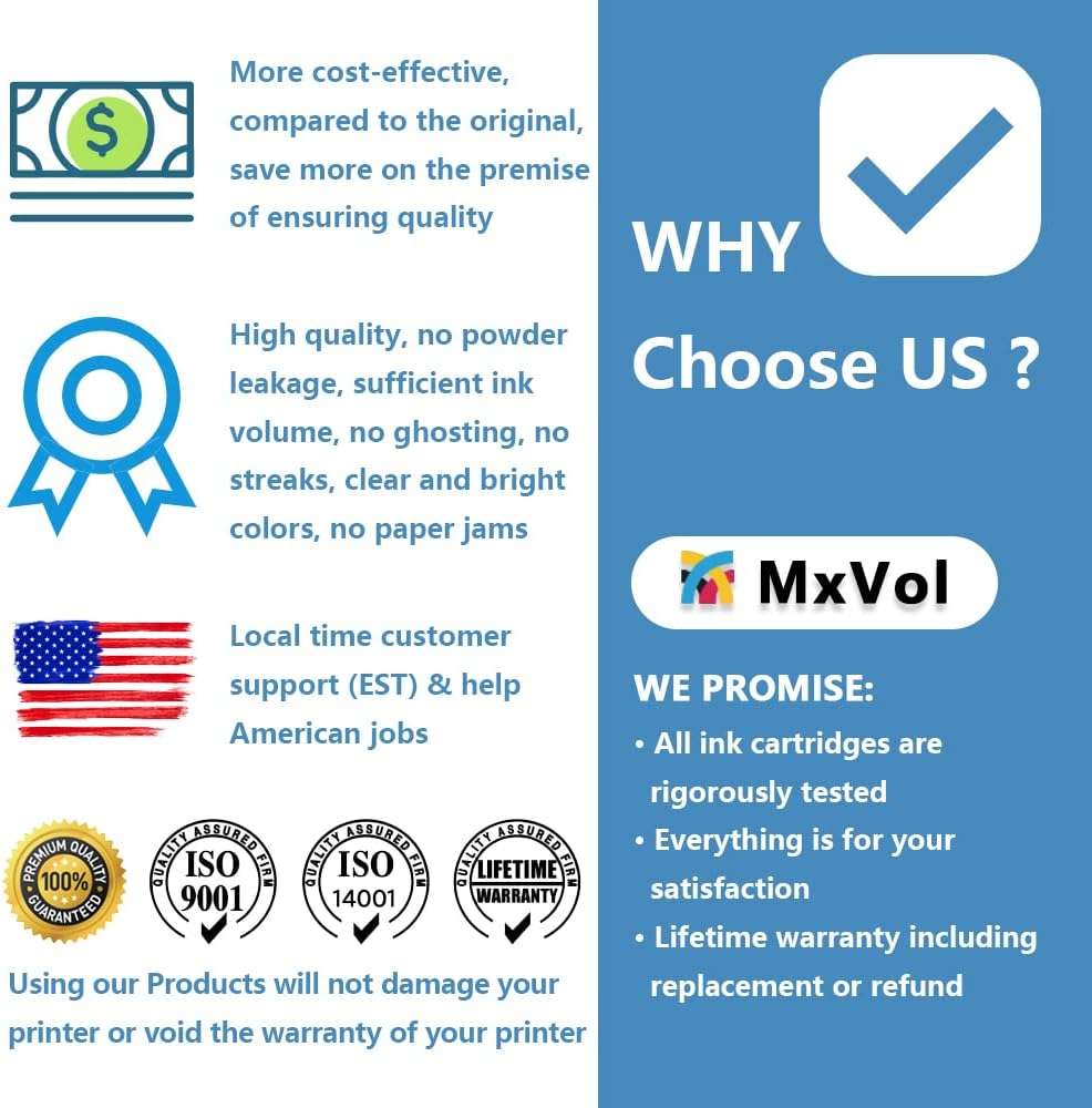 MxVol Compatible 58A Toner Cartridge【Shows Ink Level】 Replacement for HP 58A CF258A 58X CF258X use for HP LaserJet Pro M404n M404dn M404dw MFP M428fdw M428fdn M428dw M404 M428 Printer (Black 1-Pack) - Image 9