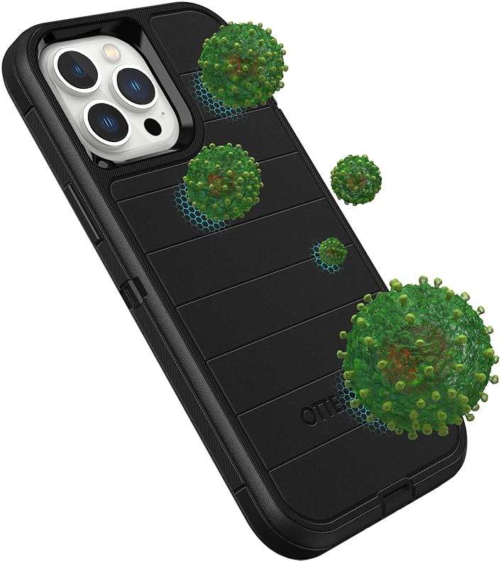 OtterBox Defender Series Screenless Edition Case for iPhone 13 Pro Max & iPhone 12 Pro Max (Only) - Case Only - Microbial Defense Protection - Non-Retail Packaging - Black - Image 6
