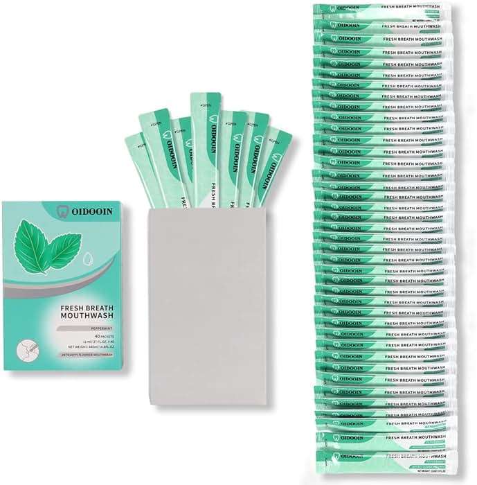 Travel Size Mouthwash Individual Mini Mouthwash for Fresh Breath,for After Meals, Hotels Portable Travel Mouth wash, Bulk Packets 0.4 Fl Oz(Pack of 40) - Image 2
