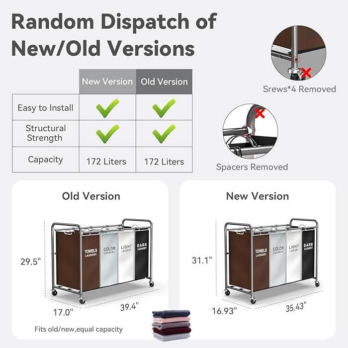 ROMOON Laundry Hamper Sorter Cart: 4-Section Organizer with Heavy-Duty Lockable Wheels and Removable Bags | 180L Rolling Laundry Basket for Dirty Clothes in Laundry Room or Small Spaces (Multicolor) - Image 3