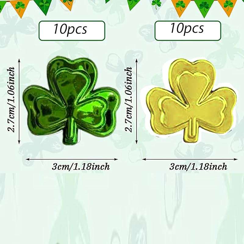 St. Patrick's Vases Filler Shamrocks Ornament for Vases Filler for Vases Centerpiece for 86 Pieces St. Patrick's Festival Party Table Decor - Image 3