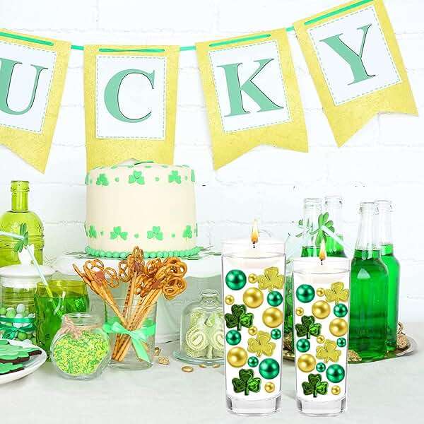St. Patrick's Vases Filler Shamrocks Ornament for Vases Filler for Vases Centerpiece for 86 Pieces St. Patrick's Festival Party Table Decor - Image 6
