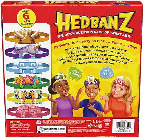 Spin Master Games, Hedbanz 2023 Edition with New Cards, Picture Guessing Board Game, for Family & Kids, 2-6 Players, for Ages 6 & Up - Image 9