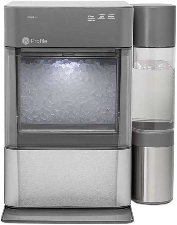 GE Profile Opal 2.0 XL with 1 Gallon Tank, Chewable Crunchable Countertop Nugget Ice Maker, Scoop included, 38 lbs in 24 hours, Pellet Ice Machine with WiFi & Smart Connected, Stainless Steel - Image 1