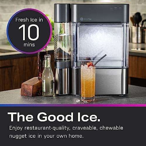 GE Profile Opal 2.0 XL with 1 Gallon Tank, Chewable Crunchable Countertop Nugget Ice Maker, Scoop included, 38 lbs in 24 hours, Pellet Ice Machine with WiFi & Smart Connected, Stainless Steel - Image 12