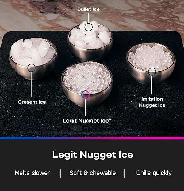 GE Profile Opal 2.0 XL with 1 Gallon Tank, Chewable Crunchable Countertop Nugget Ice Maker, Scoop included, 38 lbs in 24 hours, Pellet Ice Machine with WiFi & Smart Connected, Stainless Steel - Image 8