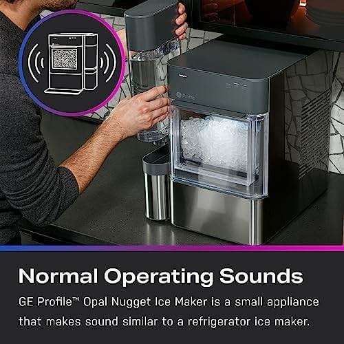 GE Profile Opal 2.0 XL with 1 Gallon Tank, Chewable Crunchable Countertop Nugget Ice Maker, Scoop included, 38 lbs in 24 hours, Pellet Ice Machine with WiFi & Smart Connected, Stainless Steel - Image 9