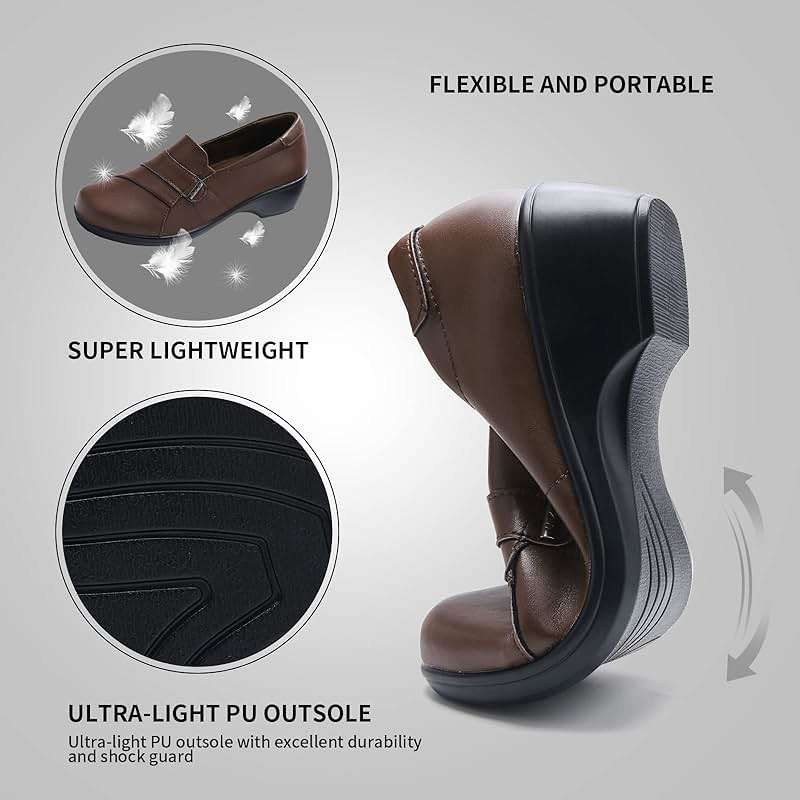 UZB Loafers for Women Dress Shoes Low Heel Slip On Shoes Casual Work Office Dressy Shoes - Image 3