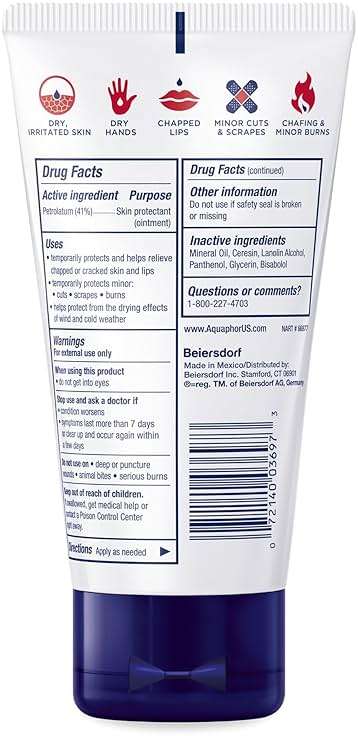Aquaphor Children's Advanced Therapy Healing Ointment, 41% Petrolatum Skin Protectant, Minor Wound Care, Chapped or Cracked Skin and Lips, 5 Oz Tube - Image 11