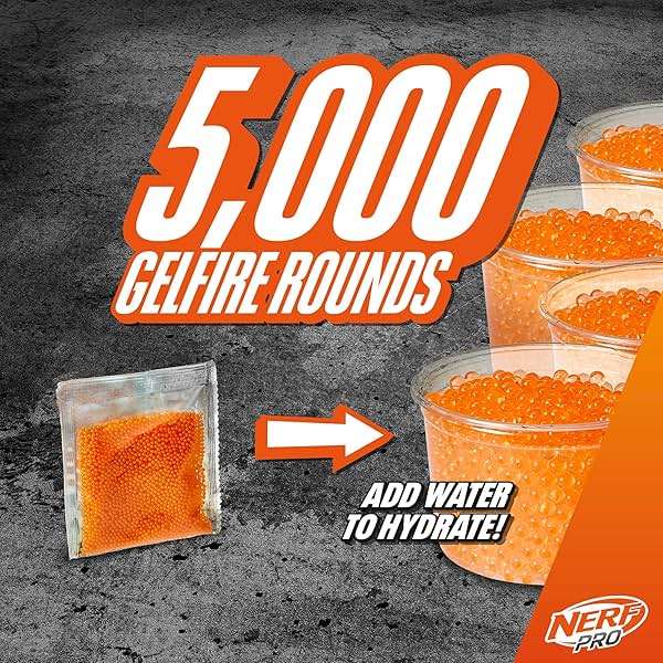 Nerf Pro Gelfire Dual Wield Pack, 2 Blasters, No-Prime Firing, 5000 Gelfire Rounds, 2X 100 Round Integrated Hoppers, 2 Eyewear, Ages 14 & Up - Image 7