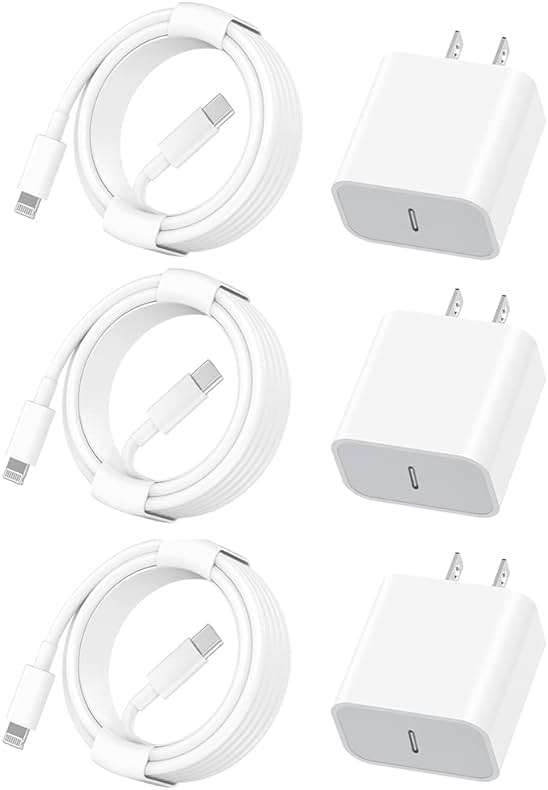 【Apple MFi Certified】iPhone Charger Fast Charging,3Pack Apple Charger Adapter Super Fast Charger iPhone 6FT USB C to Lightning Cable Cord for iPhone 14 Pro Max/14 Plus/13 MiNi/13/12/11/10/X/SE/AirPods - Image 1