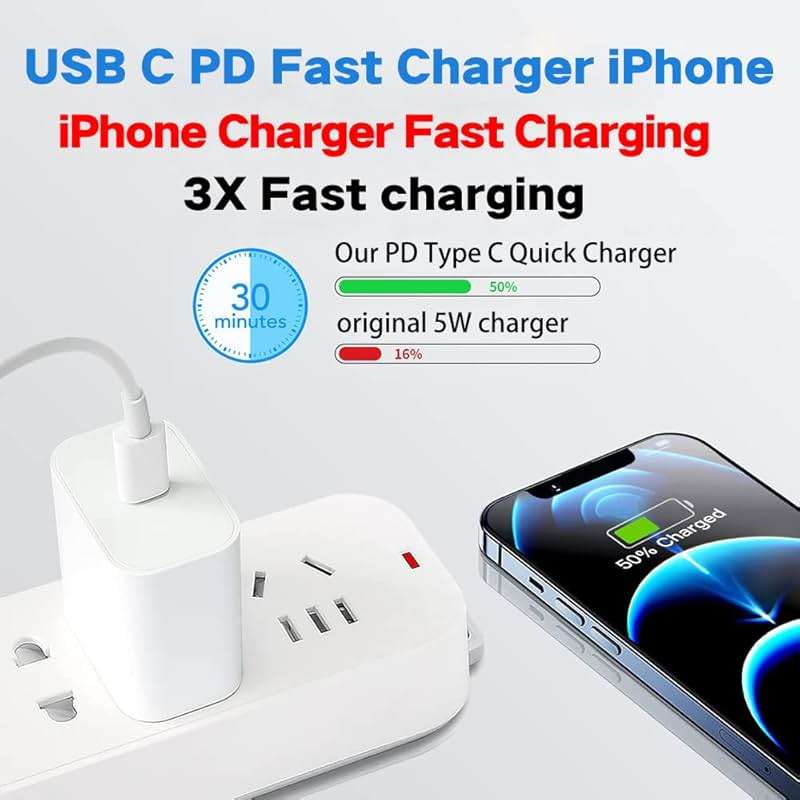 【Apple MFi Certified】iPhone Charger Fast Charging,3Pack Apple Charger Adapter Super Fast Charger iPhone 6FT USB C to Lightning Cable Cord for iPhone 14 Pro Max/14 Plus/13 MiNi/13/12/11/10/X/SE/AirPods - Image 2