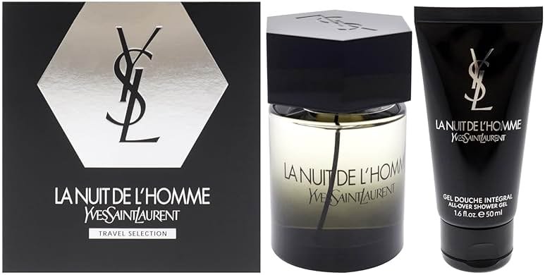 La Nuit De LHomme by Yves Saint Laurent for Men - 2 Pc Gift Set 3.3oz EDT Spray, 1.6oz Shower Gel - Product Image