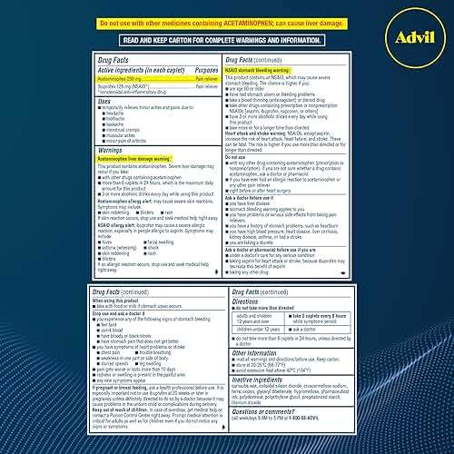 Advil Dual Action Coated Caplets, 125 Mg Ibuprofen and 250 Mg Acetaminophen per Dose (2 Dose Equivalent) for 8 Hour Pain Relief - 216 Count - Image 8