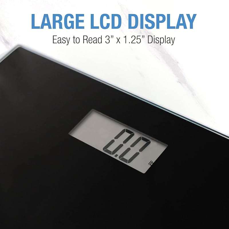 DMI Digital Talking Bathroom Scale, Sleek Tempered Glass, Clinically Accurate Measurements, Large LCD Screen, 440 lb. Weight Capacity - Image 2