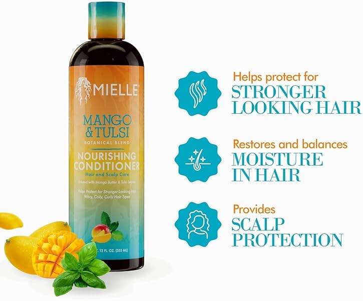 Mielle Organics Mango & Tulsi Nourishing Conditioner (12 Oz) - Image 3