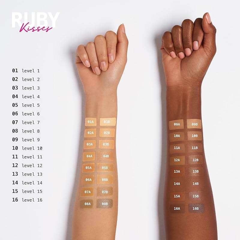 Ruby Kisses Cream Foundation 3D Face Creator 2-Color Foundation and Concealer, 12 Hour Wear Long Lasting, Medium to Full Coverage (Level 1) - Image 6