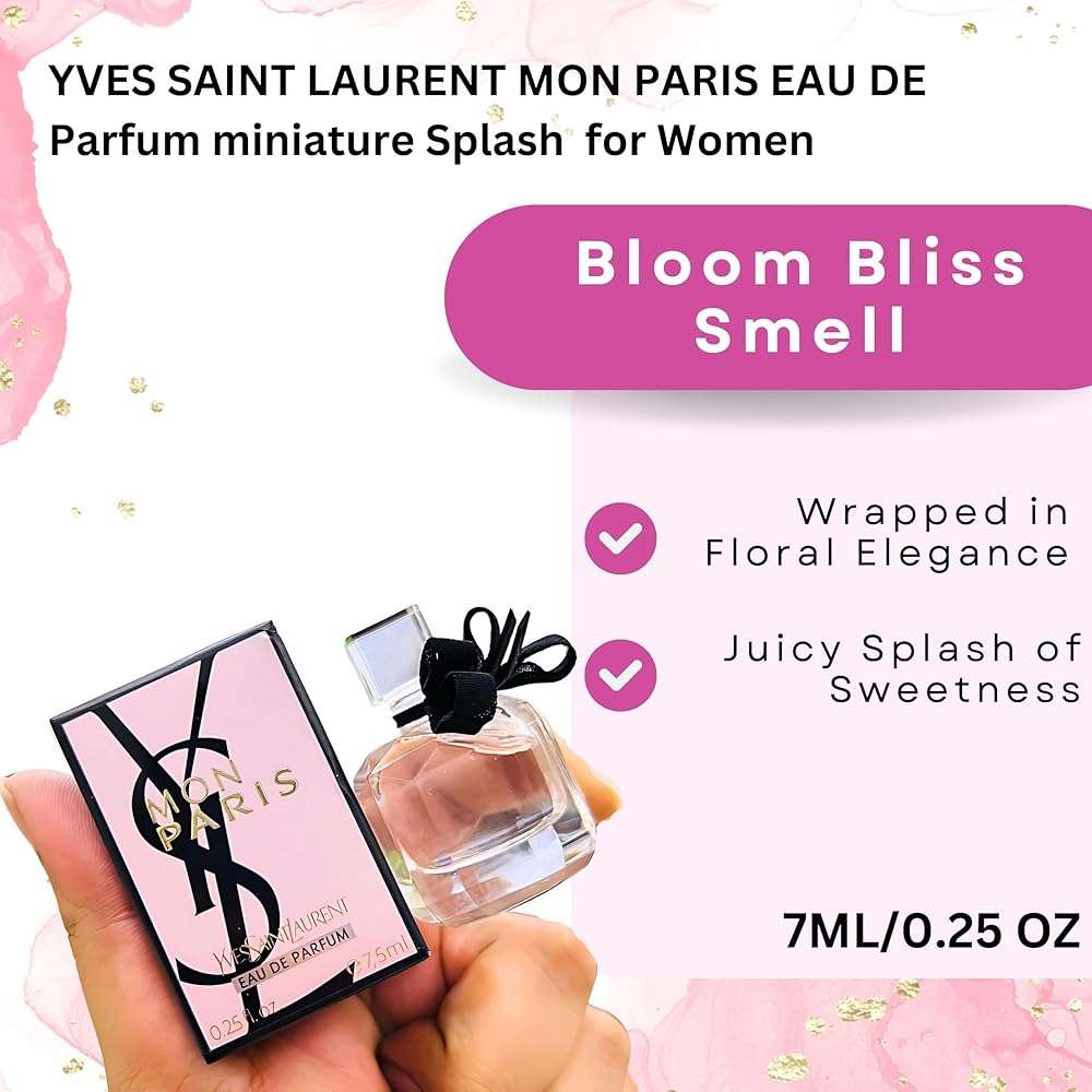 Yves Saint Laurent Mon Paris Eau De Parfum Splash Miniature for Women 7ml/0.25 Oz - Image 2