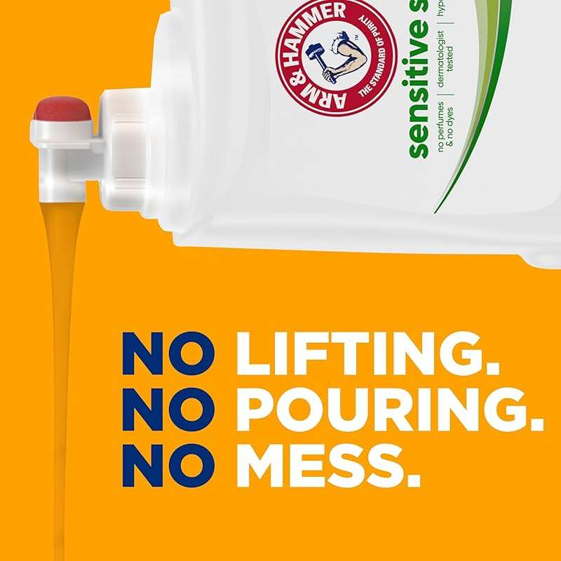 ARM & HAMMER Sensitive Skin Free & Clear, 140 Loads Liquid Laundry Detergent, 140 Fl oz - Image 9