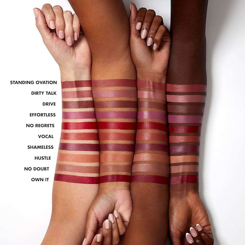 e.l.f. O Face Satin Lipstick, Richly Pigmented, Nourishing & Long-Lasting Creamy Lipstick, Infused With Jojoba, Vegan & Cruelty-Free, Drive - Image 3