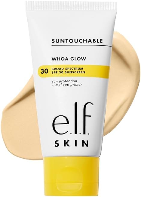 e.l.f. SKIN Suntouchable! Whoa Glow SPF 30, Lightweight Sunscreen & Makeup Primer For A Glowy Finish, Infused w/Hyaluronic Acid, Vegan & Cruelty-Free - Product Image