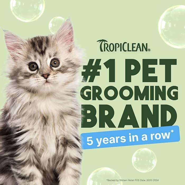 TropiClean Gentle Kitten & Cat Shampoo, Pet Shampoo for Allergies & Sensitive Skin, Made in USA, Gentle Coconut Scent, Safe for Puppies & Dogs, 12oz. - Image 4