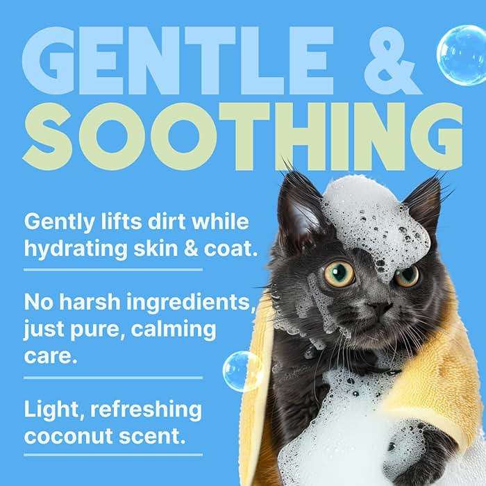 TropiClean Gentle Kitten & Cat Shampoo, Pet Shampoo for Allergies & Sensitive Skin, Made in USA, Gentle Coconut Scent, Safe for Puppies & Dogs, 12oz. - Image 5