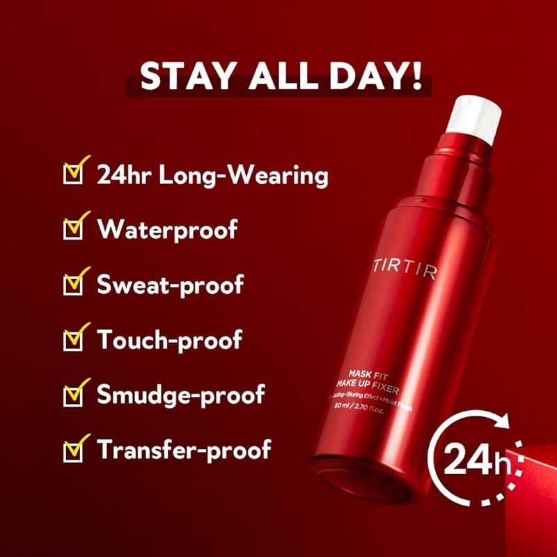 TIRTIR Mask Fit Make-up Fixer | 24H Transfer-Resistant Lightweight Non-Greasy Makeup Setting Spray 2.7 Fl Oz - Image 5
