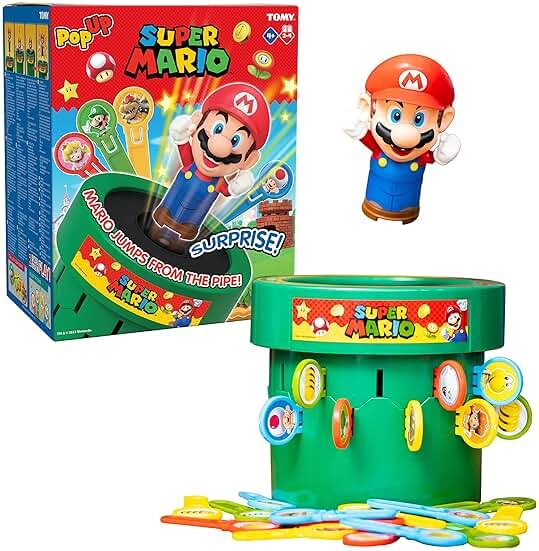 TOMY Pop Up Super Mario Game - Activities for Indoor Recess or Family Game Night - Officially Licensed Super Mario Toys for Kids - 2-4 Players - Ages 4 Years and Up - Product Image