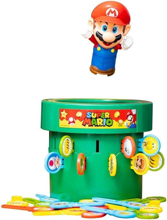 TOMY Pop Up Super Mario Game - Activities for Indoor Recess or Family Game Night - Officially Licensed Super Mario Toys for Kids - 2-4 Players - Ages 4 Years and Up - Image 4