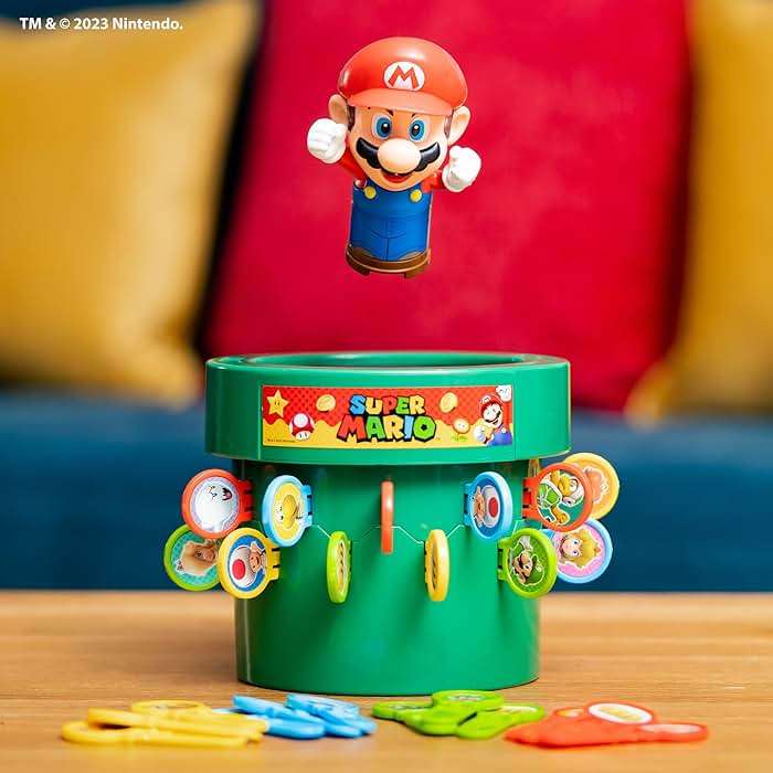 TOMY Pop Up Super Mario Game - Activities for Indoor Recess or Family Game Night - Officially Licensed Super Mario Toys for Kids - 2-4 Players - Ages 4 Years and Up - Image 6