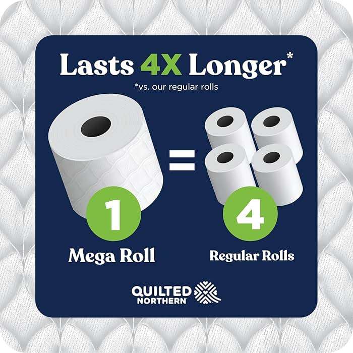 Quilted Northern Ultra Soft & Strong Toilet Paper, 32 Mega Rolls = 128 Regular Rolls, 5X Stronger*, Premium Soft Toilet Tissue - Image 8