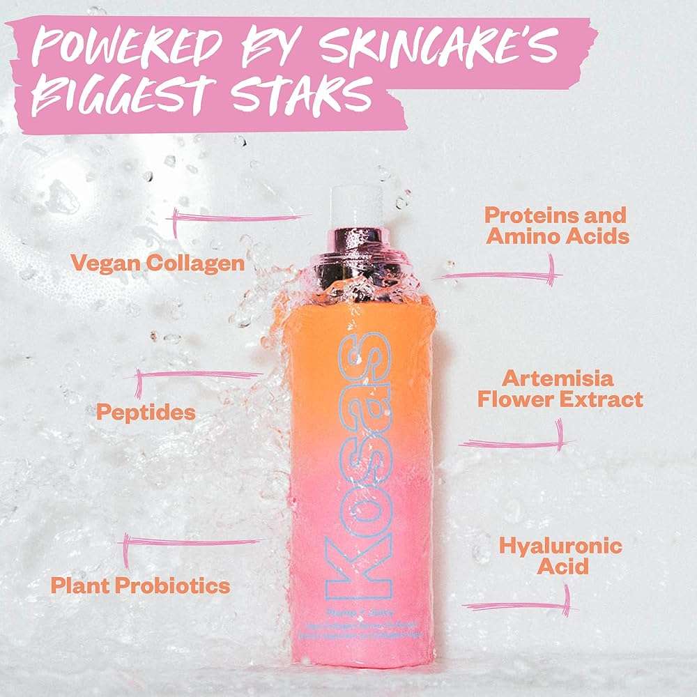 Kosas Plump and Juicy Vegan Collagen Spray - On Serum, Made in USA - Visibly Firms, Soothes, and Hydrates the Skin - 3.38 Oz - Image 4