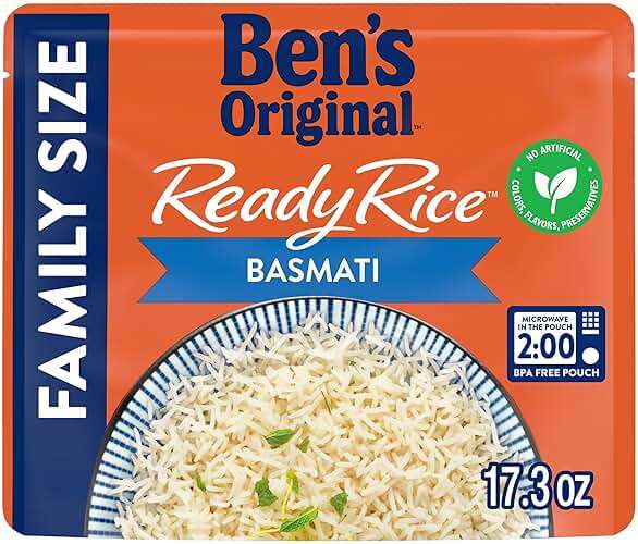 BEN'S ORIGINAL Ready Rice Basmati Family Size, Easy Dinner Side, 17.3 oz Pouch - Image 1