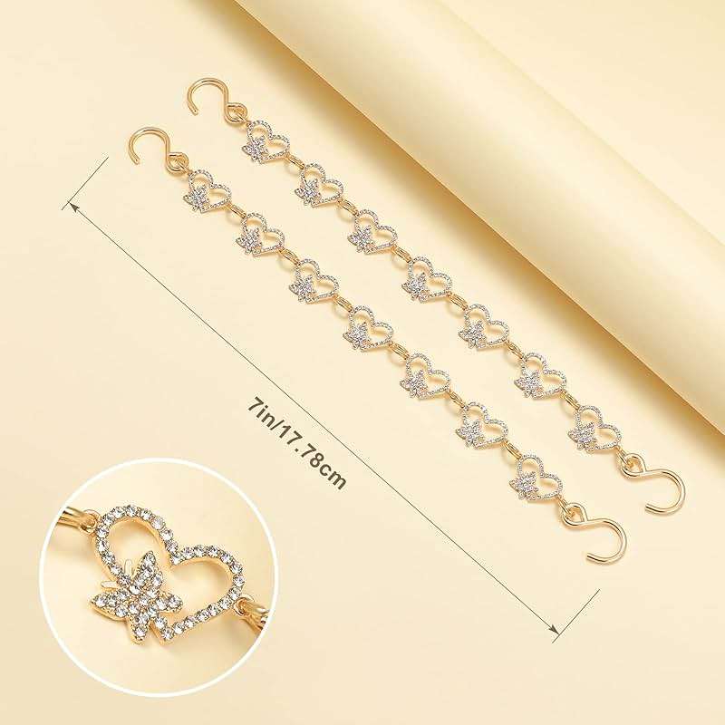 Pack of 17pcs Bling Shoe Charms for Women, Pair of Pearl Shoe Chains, 12Pcs Girly Jewelry Decoration Charms for Clog Sandals, DIY Flower Pearl Charm Accessories for Adult, Party Favors Birthday Gifts - Image 3