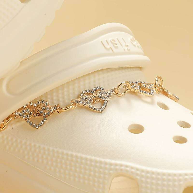 Pack of 17pcs Bling Shoe Charms for Women, Pair of Pearl Shoe Chains, 12Pcs Girly Jewelry Decoration Charms for Clog Sandals, DIY Flower Pearl Charm Accessories for Adult, Party Favors Birthday Gifts - Image 8