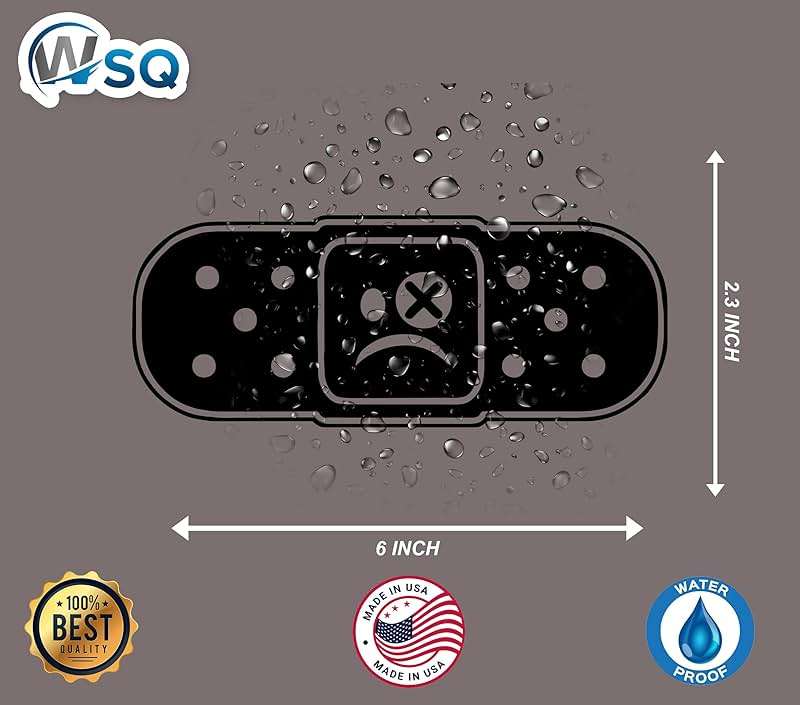 WSQ Band Aid Ouch Japanese Vinyl Decal Sticker Premium Quality Vinyl Black for Car Bumper Truck Van SUV Window Wall Boat Cup Tumblers Laptop or Any Smooth Surface Size 6 Inches - Image 2