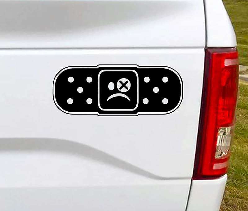 WSQ Band Aid Ouch Japanese Vinyl Decal Sticker Premium Quality Vinyl Black for Car Bumper Truck Van SUV Window Wall Boat Cup Tumblers Laptop or Any Smooth Surface Size 6 Inches - Image 3