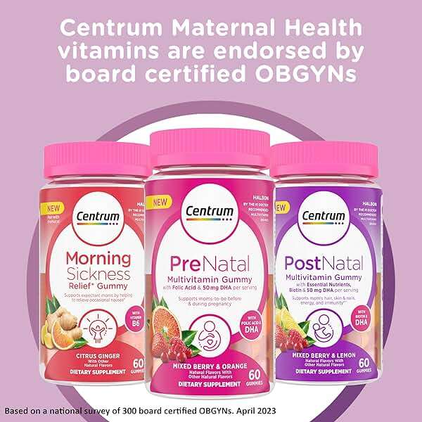 Centrum Prenatal Multivitamin Gummies with DHA and Folic Acid, Mixed Berry and Orange Flavors - 60 Count, 30 Day Supply - Image 4
