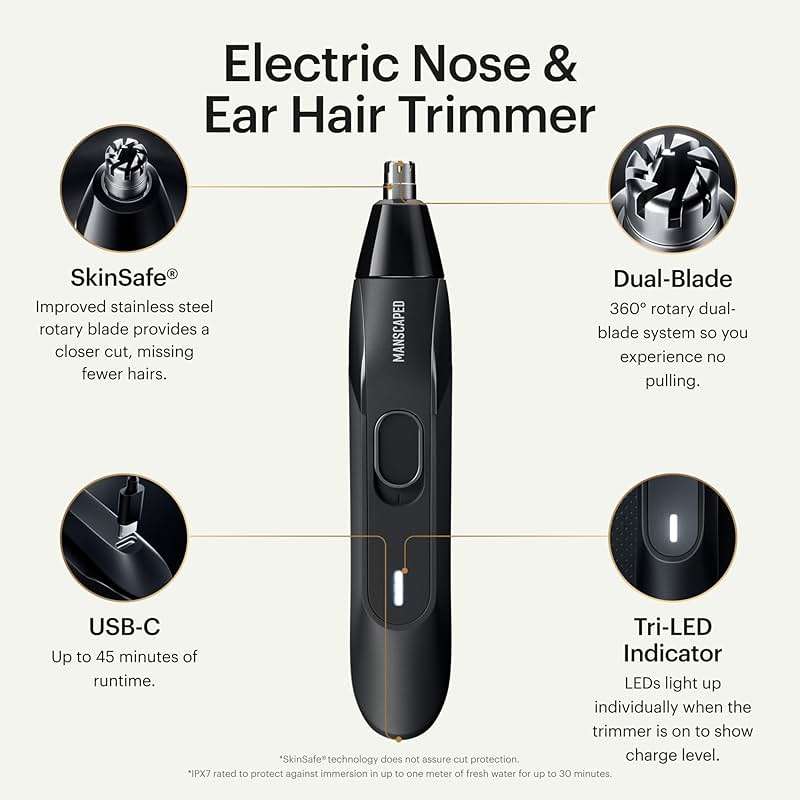 MANSCAPED® The Weed Whacker® 2.0 Electric Nose & Ear Hair Trimmer – 7,000 RPM Precision Tool with Rechargeable Battery, Wet/Dry, Easy to Clean, Improved Stainless Steel Replaceable Blade - Image 2