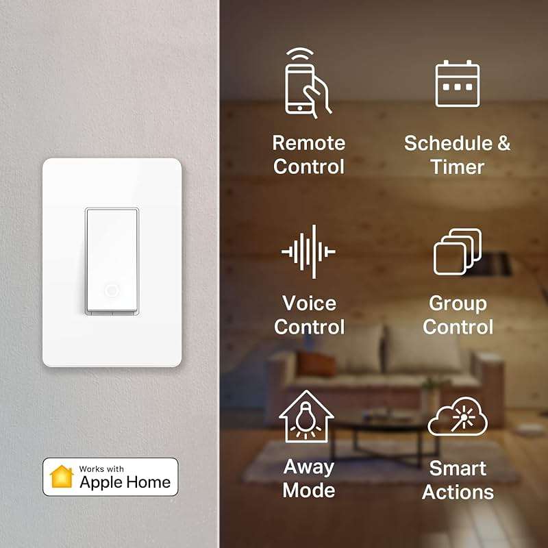 Kasa Smart Kasa Apple HomeKit Smart Light Switch KS200P3, Single Pole, Neutral Wire Required, 2.4GHz Wi-Fi Light Switch Works with Siri, Alexa & Google Home,UL Certified, No Hub Required,White, 3-Pack - Image 3
