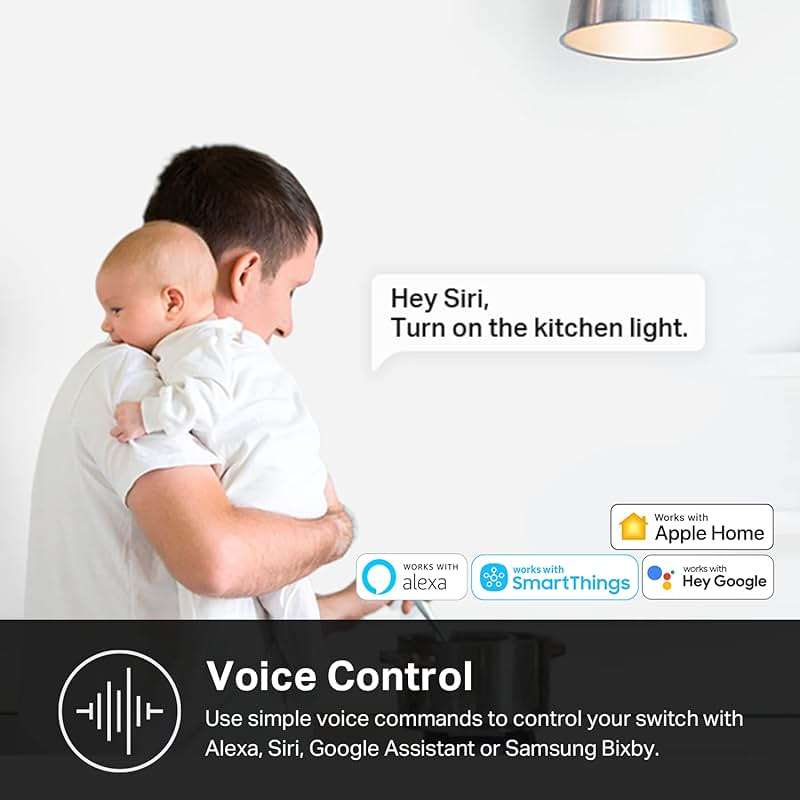 Kasa Smart Kasa Apple HomeKit Smart Light Switch KS200P3, Single Pole, Neutral Wire Required, 2.4GHz Wi-Fi Light Switch Works with Siri, Alexa & Google Home,UL Certified, No Hub Required,White, 3-Pack - Image 4