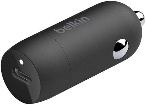 Belkin Boost↑Charge™ 30W Compact Fast Car Charger w/USB-C Power Delivery Port for iPhone 16, 16 Pro, 15, 15 Pro, Galaxy S25, S24, Note, Pixel 9 & More - Black - Image 1