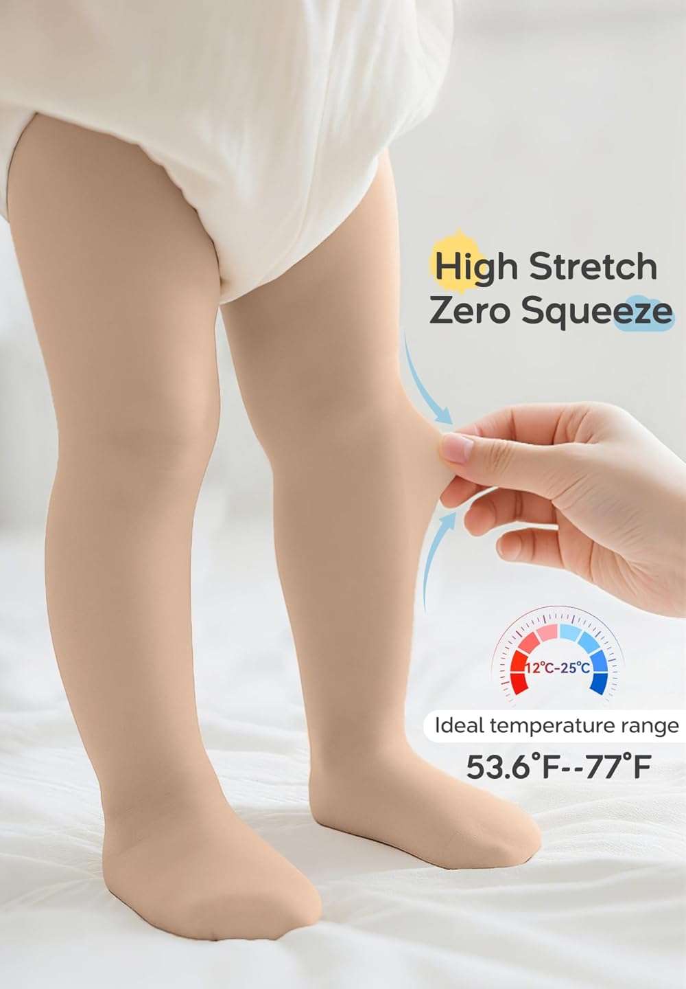 Zando Ultra Soft Toddler Ballet Tights for Girls 1-6T - Dance Tights Colorful Baby Girls Stocking for Daily Party - Image 2