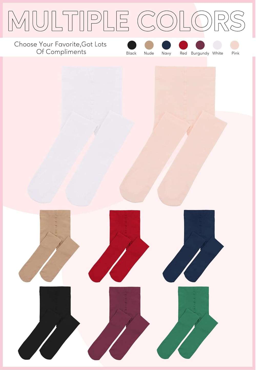 Zando Ultra Soft Toddler Ballet Tights for Girls 1-6T - Dance Tights Colorful Baby Girls Stocking for Daily Party - Image 6