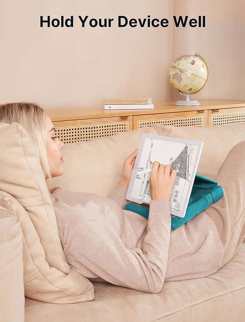 JSAUX Tablet Pillow Stand, Tablet Stand Holder Dock for Lap, Bed and Desk Compatible with iPad Pro 11 10.5 9.7 10.2 Air Mini, Kindle, Tablets, Phones, E-Reader, Books and More 4-10.9'' Devices Green - Image 2
