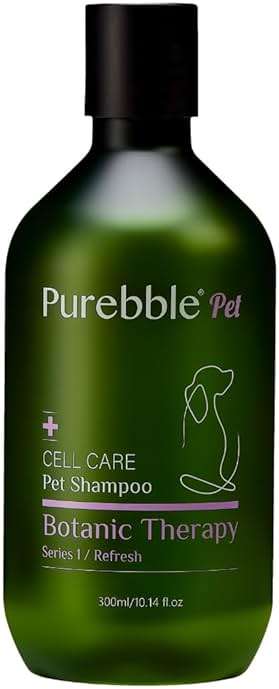 Purebble Pet Shampoo Refresh Purple Botanical Line- for Soft and Shiny Coat and Fur- Cleanses, Conditions, and Detangles, pH- Balancing Formula for Pets, No Artificial Fragrance, 300ml / 10.14 fl oz - Image 1