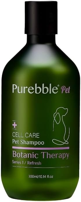 Purebble Pet Shampoo Refresh Purple Botanical Line- for Soft and Shiny Coat and Fur- Cleanses, Conditions, and Detangles, pH- Balancing Formula for Pets, No Artificial Fragrance, 300ml / 10.14 fl oz - Product Image