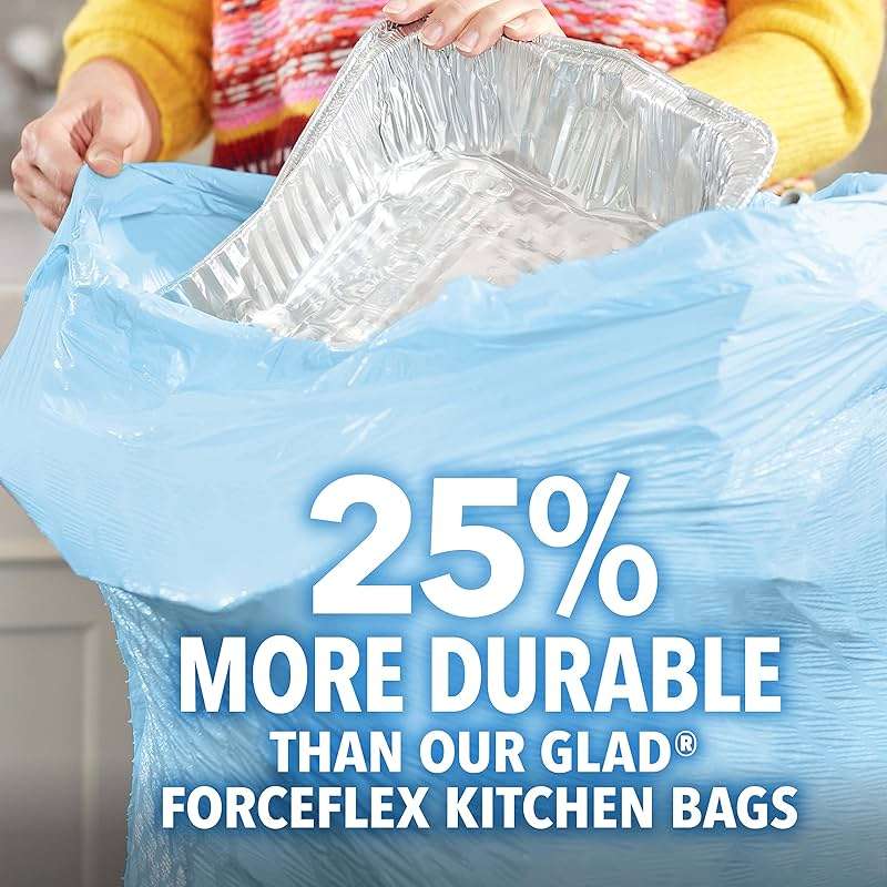Glad Tall Kitchen Trash Bags 13 Gallon, MaxStrength Beachside Breeze Garbage Bags, Odorshield with Drawstring, 34 Count - Image 2